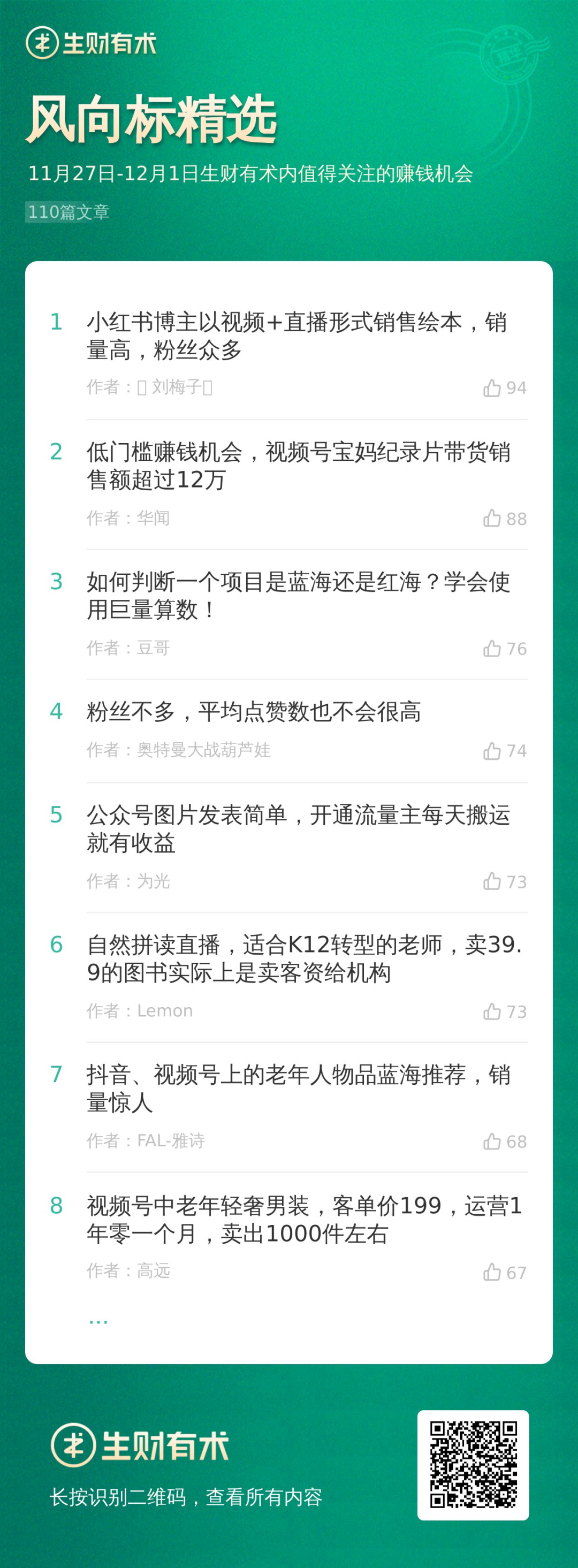 小红书新风口，7天卖了25w；短视频快速千粉的万能公式丨生财周报